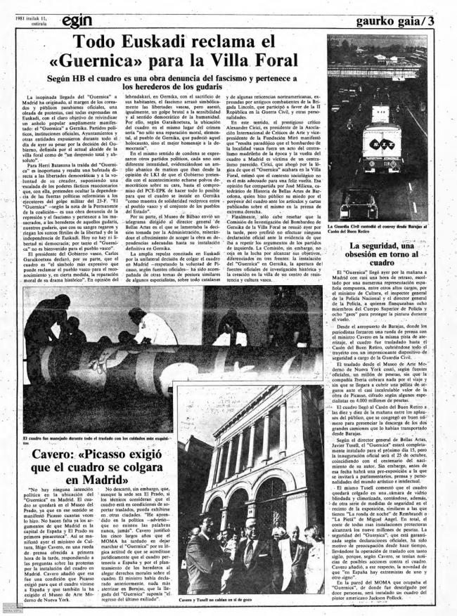 El gobierno se sirve del Guernica para ganar credibilidad democrática