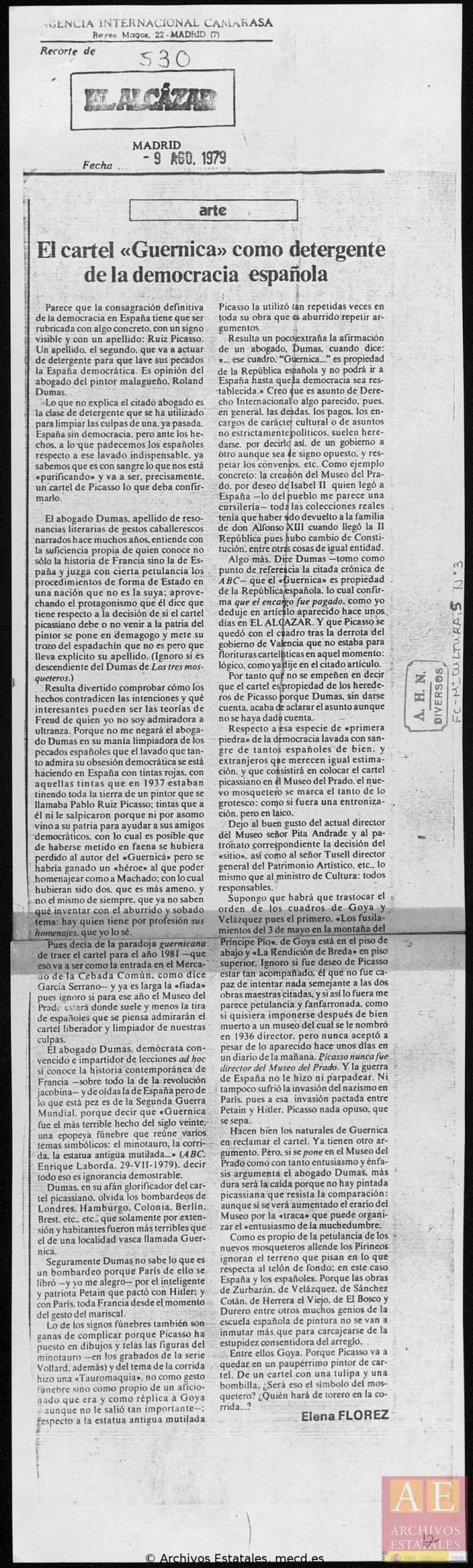 El cartel 'Guernica' como detergente de la democracia española