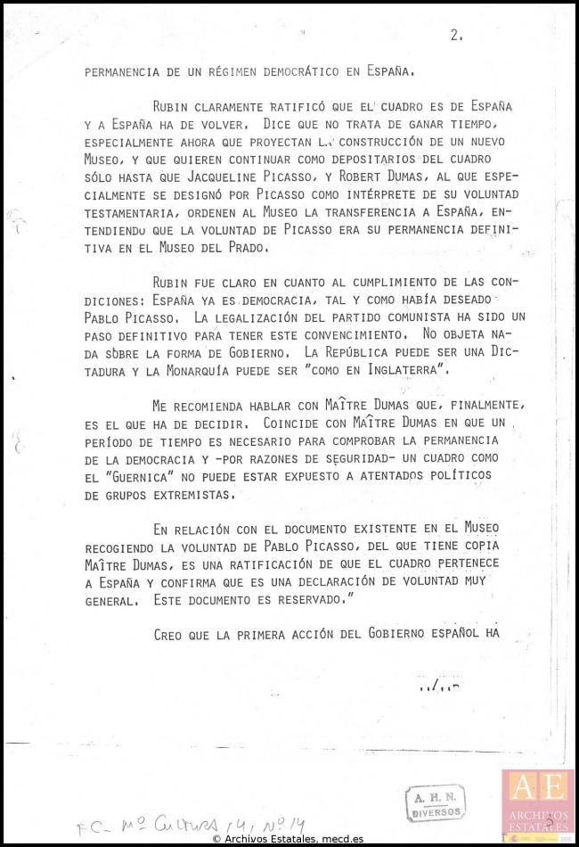 Carta de José Mario Armero a Pío Cabanillas