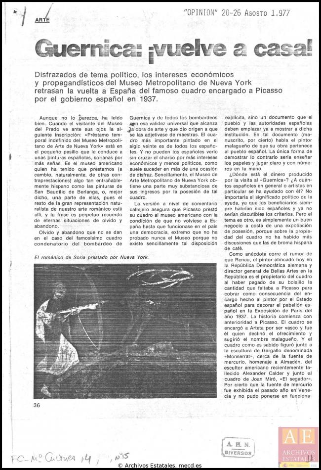 Guernica: ¡vuelve a casa!