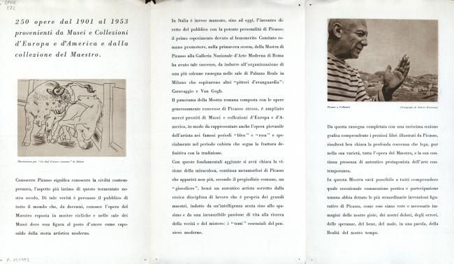 EN Folleto de la exposición del Palazzo Reale de Milán
