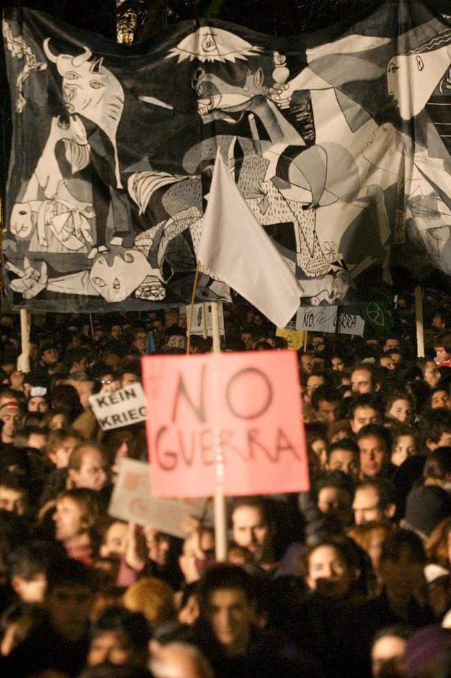 Manifestación contra la guerra de Irak