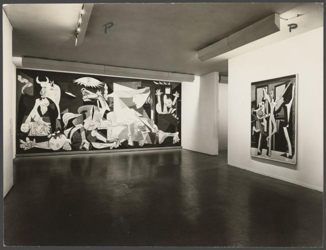 Guernica in the exhibition Picasso Between the Wars, 1919-1939 at New York's  Museum of Modern Art, New York