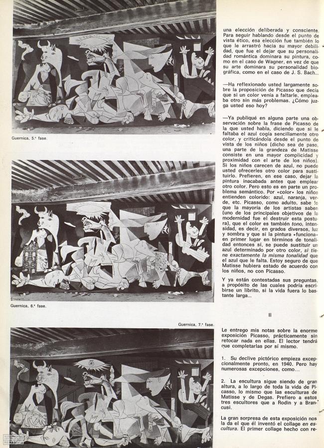 «Picasso», artículo aparecido en la revista Guadalimar