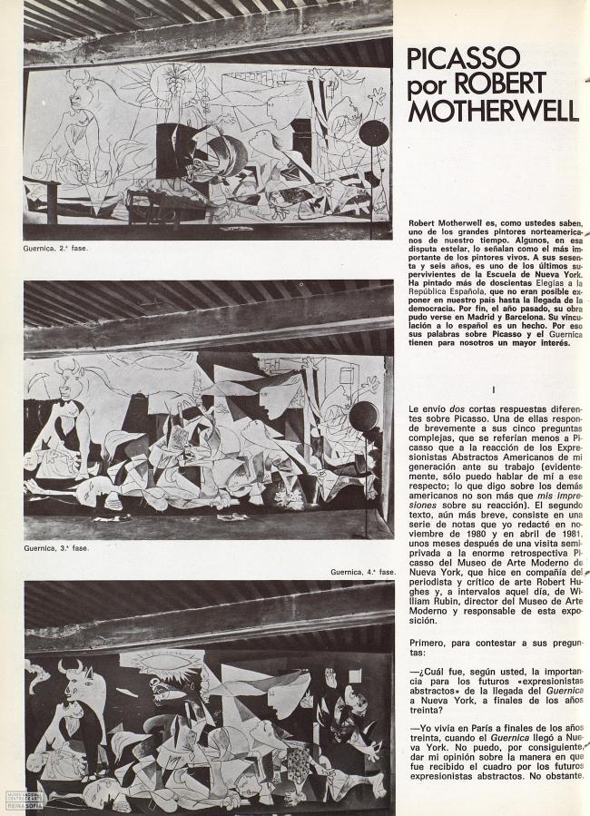 «Picasso», artículo aparecido en la revista Guadalimar