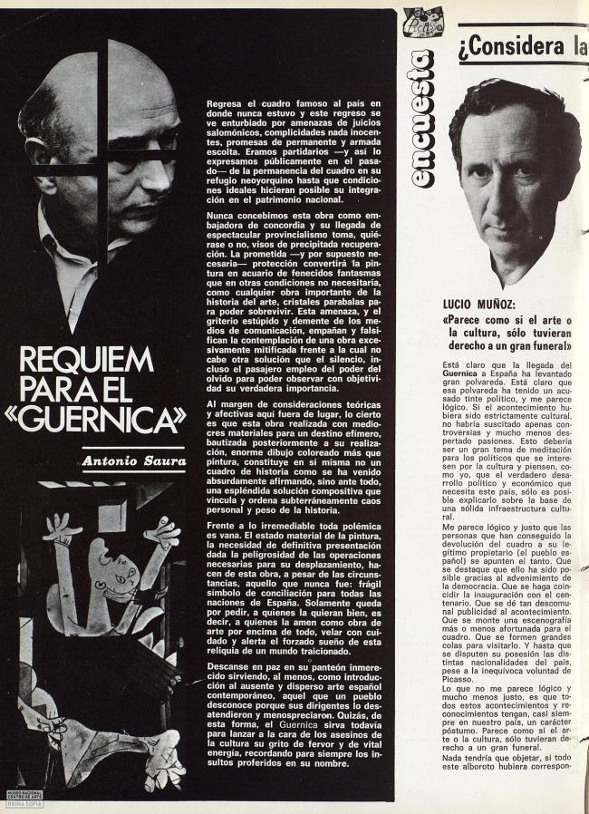 ¿Considera la llega del "Guernica" una hecho más político que artístico?