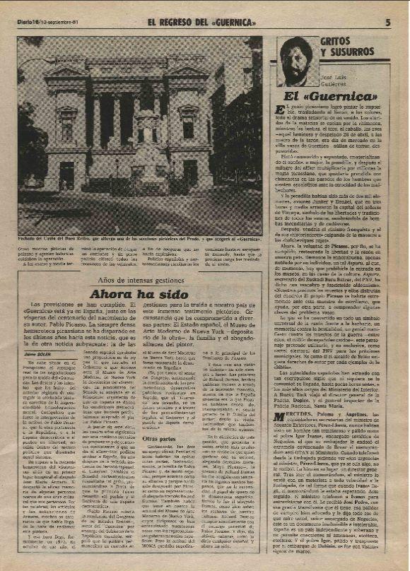 El "Guernica", al fin, en España