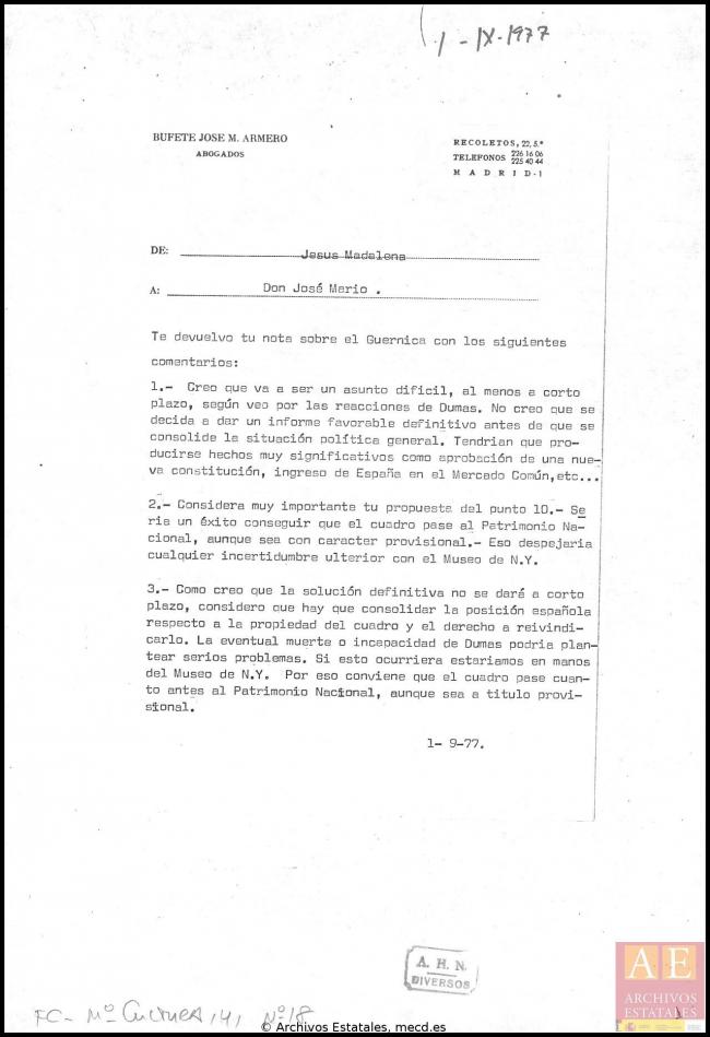 EN Carta de Jesús Madalena a José Mario Armero