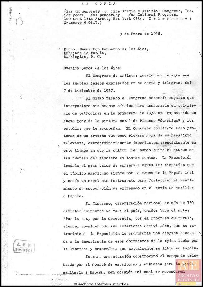 Informe sobre Guernica y anexos