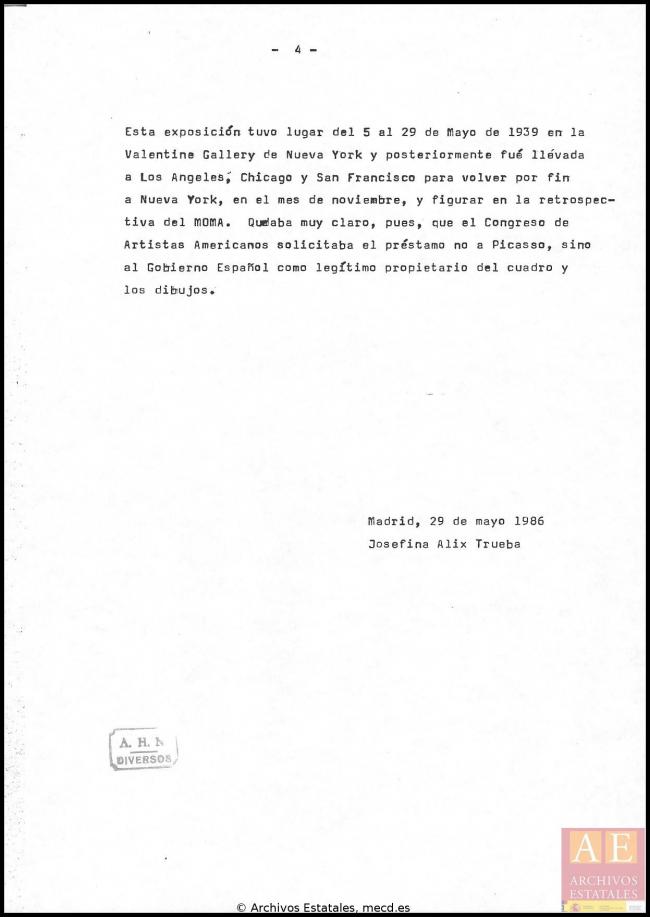 Informe sobre Guernica y anexos