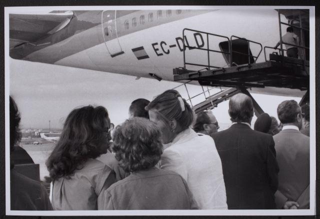 Fotografías del desmontaje de Guernica en el Museum of Modern Art de Nueva York para su posterior traslado a Madrid
