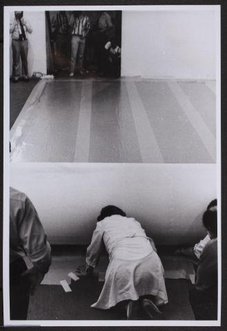 Fotografías del desmontaje de Guernica en el Museum of Modern Art de Nueva York para su posterior traslado a Madrid