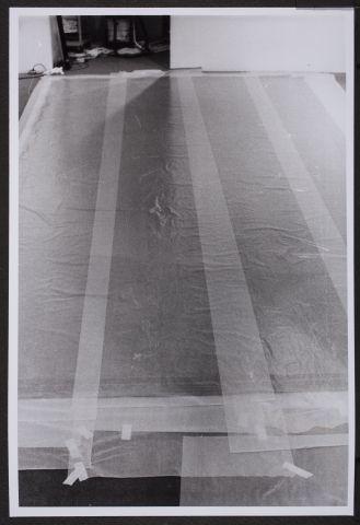 Fotografías del desmontaje de Guernica en el Museum of Modern Art de Nueva York para su posterior traslado a Madrid