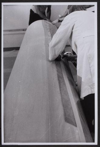 Fotografías del desmontaje de Guernica en el Museum of Modern Art de Nueva York para su posterior traslado a Madrid