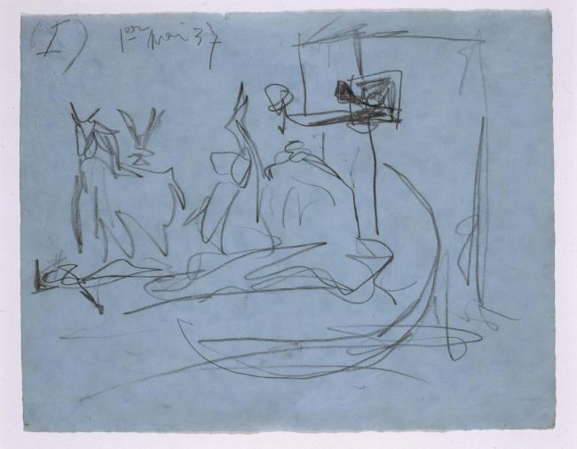Composition Study [I]. Sketch for  Guernica