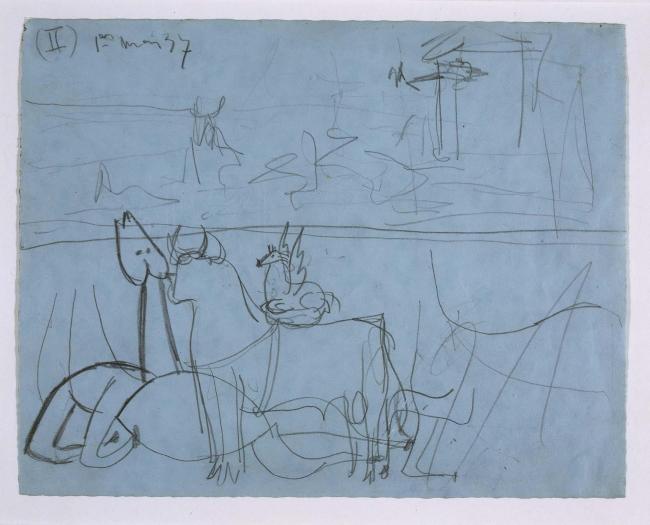 Composition Study [II]. Sketch for Guernica