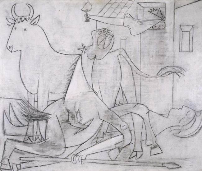 Composition Study [IV]. Sketch for Guernica
