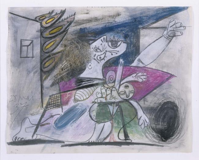 Madre con niño muerto (IV). Dibujo preparatorio para «Guernica»