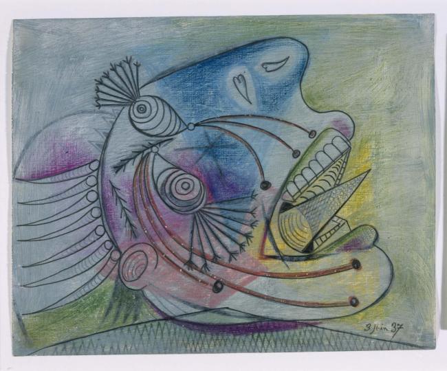 Estudio para una cabeza llorando (II). Dibujo preparatorio para «Guernica»