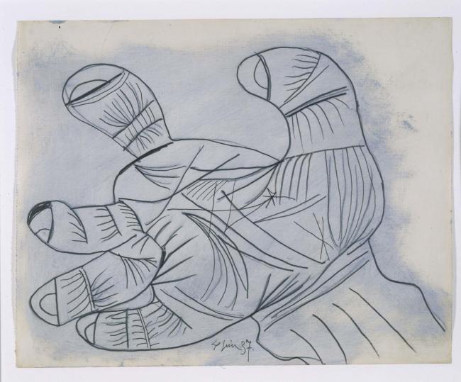 Estudio para mano. Dibujo preparatorio para «Guernica»