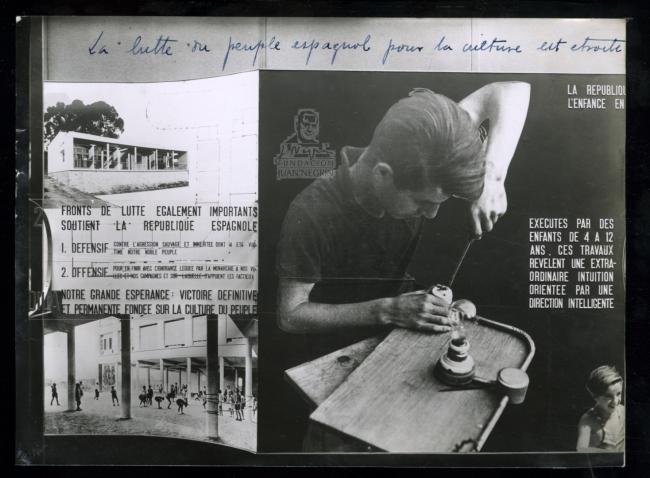 Albert Lebrun, Presidente de la República de Francia, visita el Pabellón Español 