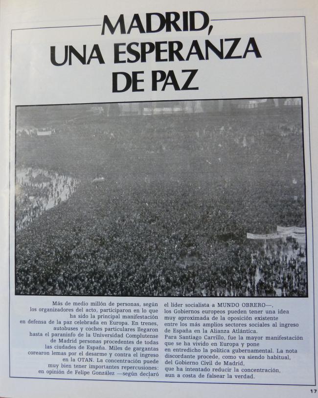 Madrid, una esperanza de paz