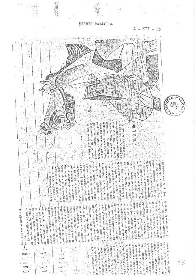 Legado Pablo Picasso: dossier de prensa e instalación del Guernica en el Casón del Buen Retiro