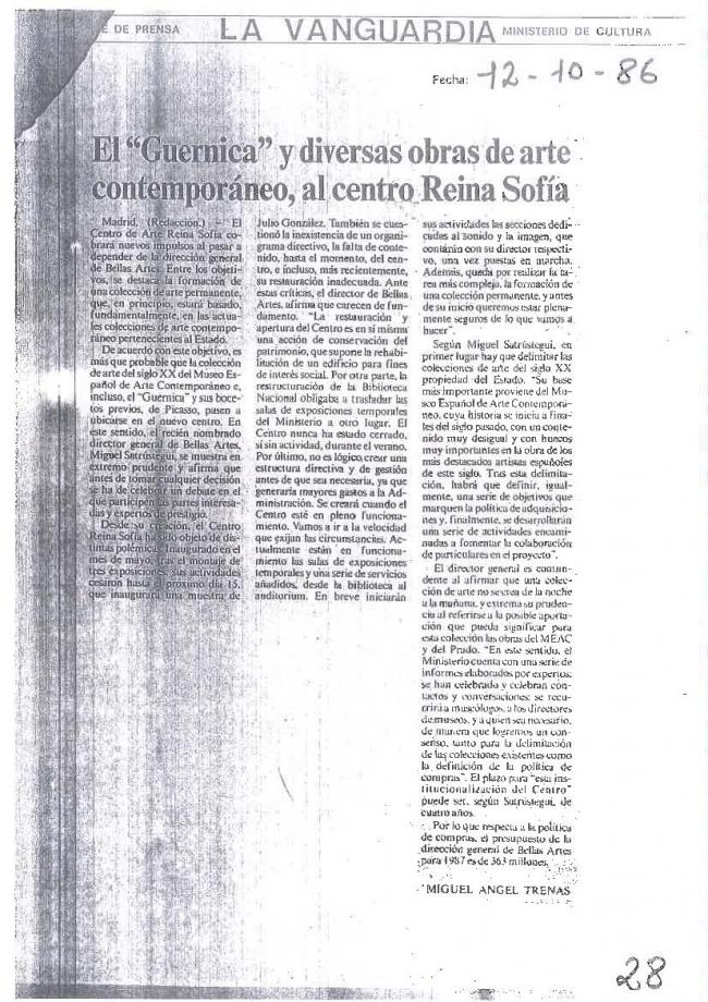 Legado Pablo Picasso: dossier de prensa e instalación del Guernica en el Casón del Buen Retiro