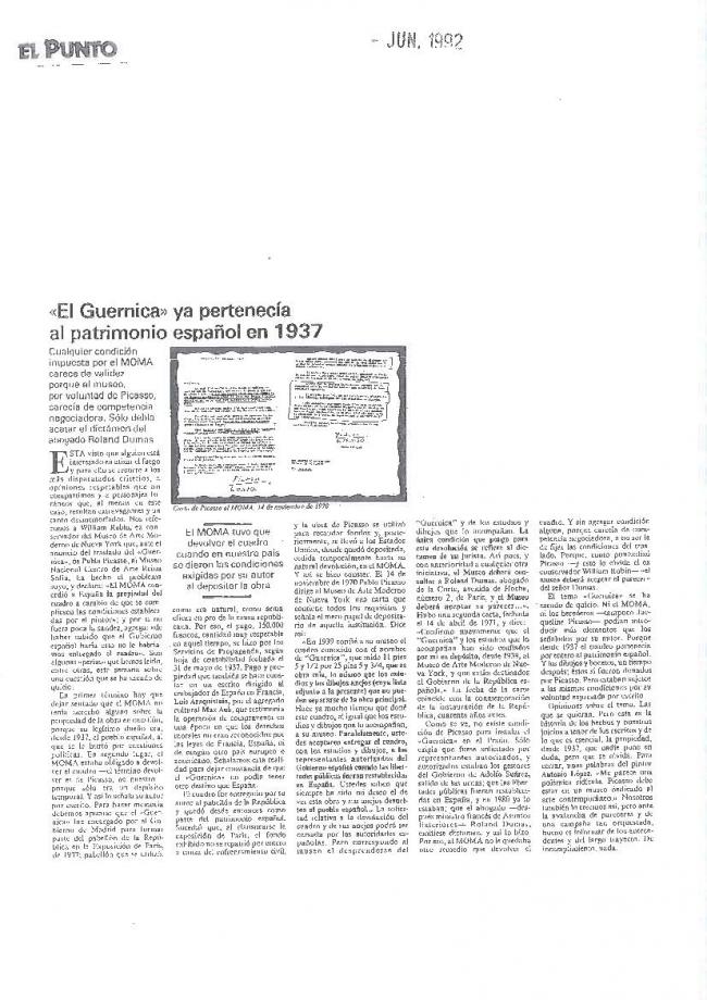Legado Pablo Picasso: dossier de prensa e instalación del Guernica en el Casón del Buen Retiro