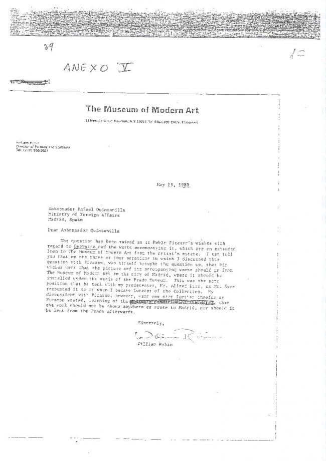Legado Pablo Picasso: dossier de prensa e instalación del Guernica en el Casón del Buen Retiro
