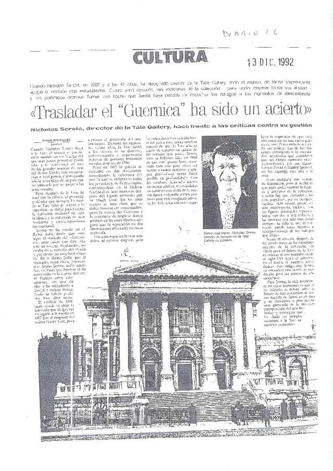 Legado Pablo Picasso: dossier de prensa e instalación del Guernica en el Casón del Buen Retiro