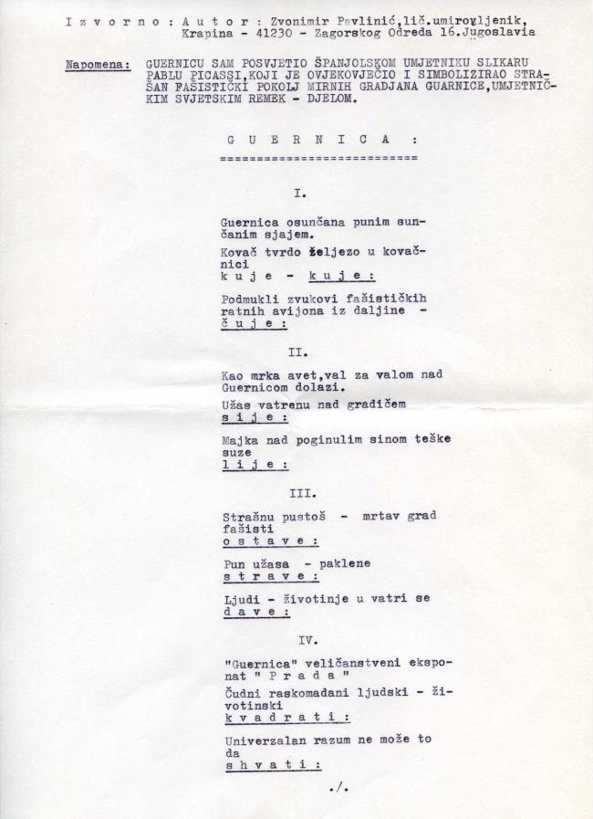 Diez cartas, telegramas y algunos poemas enviados como felicitación por la incorporación de Guernica de Picasso al Museo del Prado