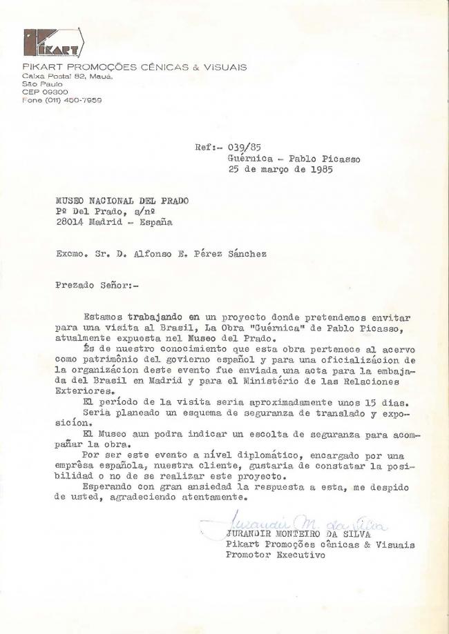 Préstamo exposición Guernica, Brasil