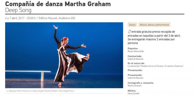 The Martha Graham Dance Company Deep Song