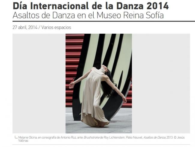 Quiebro.  Día Internacional de la Danza 2014 Asaltos de Danza en el Museo Reina Sofía