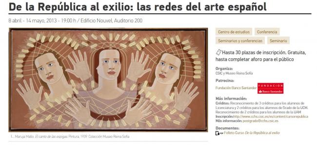 De la República al exilio: las redes del arte español