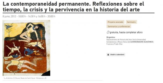 La contemporaneidad permanente. Reflexiones sobre el tiempo, la crisis y la pervivencia en la historia del arte