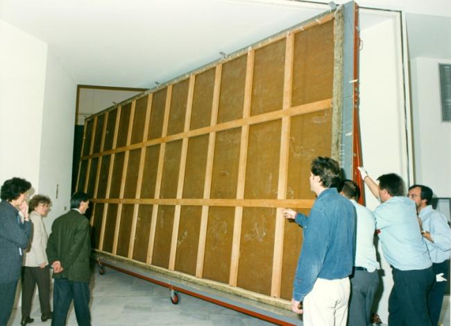 Traslado de Guernica a la sala 206