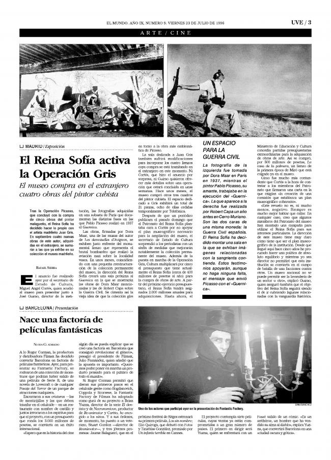 El Reina Sofía activa la Operación Gris