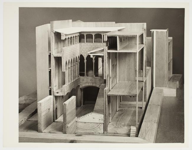 Maqueta del Palacio Berenguer de Aguilar, sede del Museo Picasso de Barcelona, enviada a Picasso, Barcelona, 1962