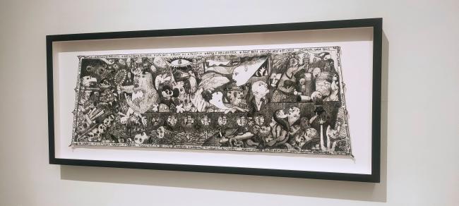 Compositional sketch, hand-finished giclée print, framed