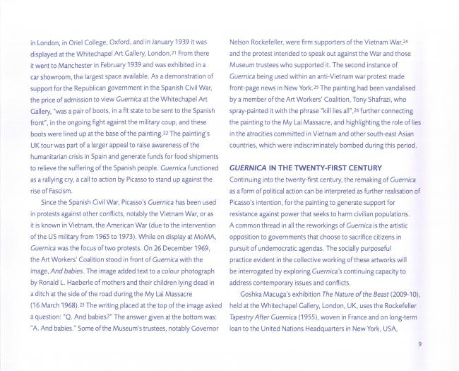 Catálogo de la exposición Guernica Remakings