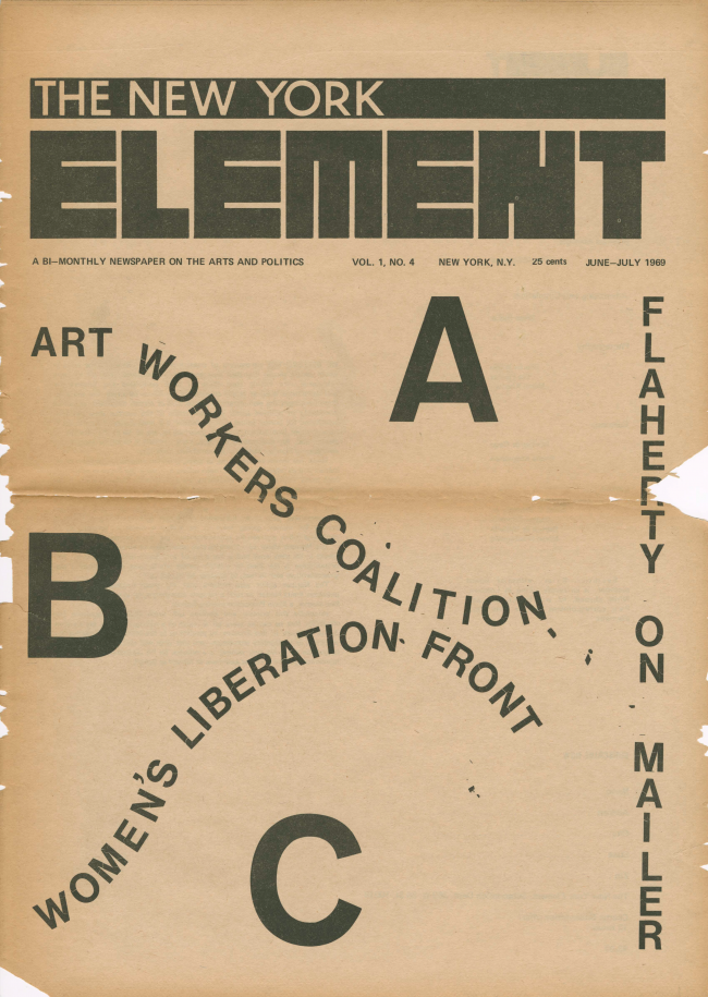 <em>The New York Element</em>, Nueva York, vol. 1, n.º 4, junio-julio, 1969, p. 1