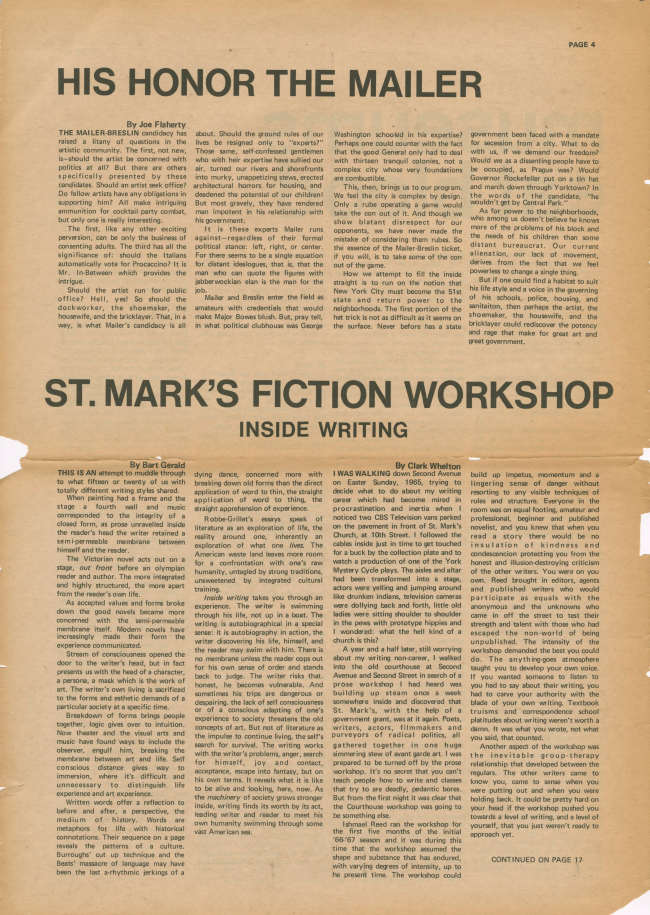 <em>The New York Element</em>, Nueva York, vol. 1, n.º 4, junio-julio, 1969, p. 4