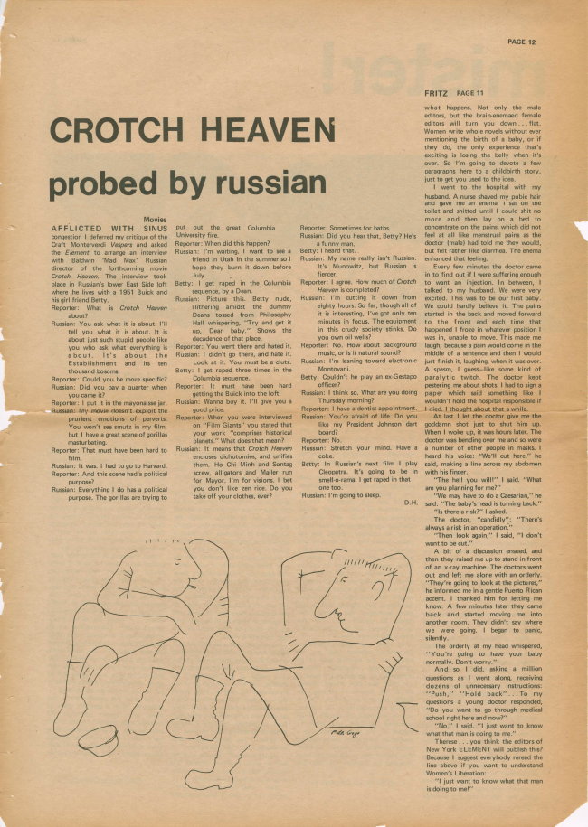 <em>The New York Element</em>, Nueva York, vol. 1, n.º 4, junio-julio, 1969, p. 12