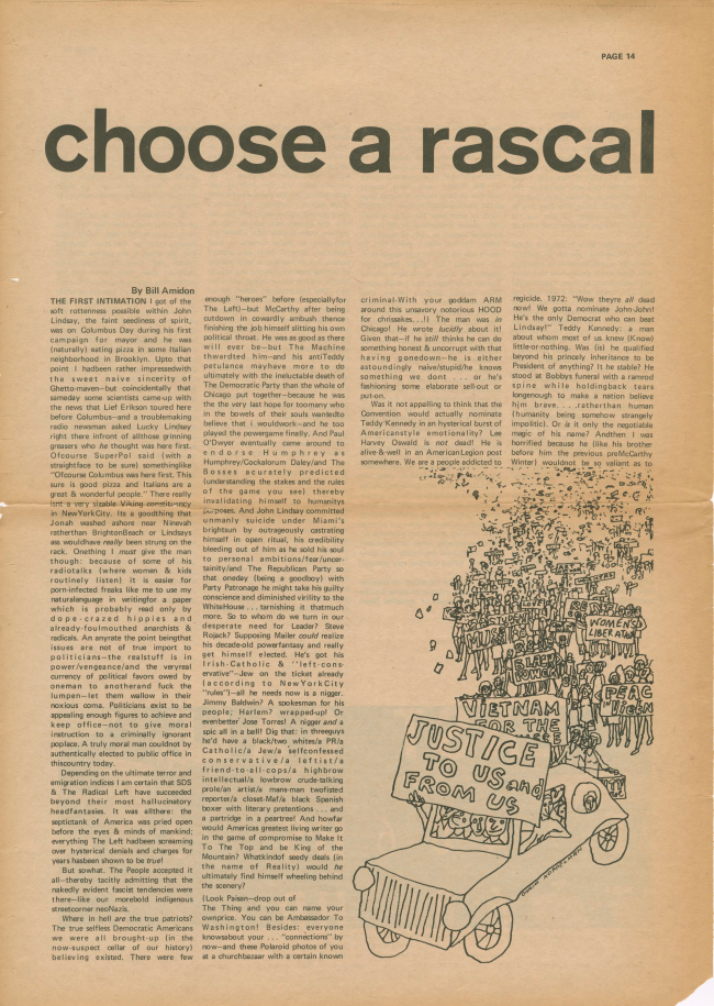 <em>The New York Element</em>, Nueva York, vol. 1, n.º 4, junio-julio, 1969, p. 14
