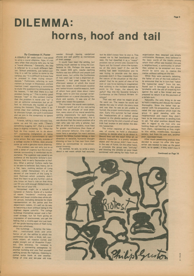 <em>The New York Element</em>, Nueva York, vol. 1, n.º 5, noviembre-diciembre, 1969, p. 9