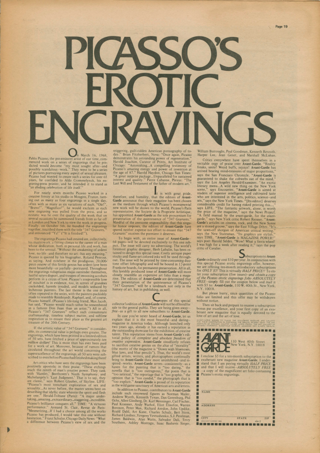 <em>The New York Element</em>, Nueva York, vol. 1, n.º 5, noviembre-diciembre, 1969, p. 19