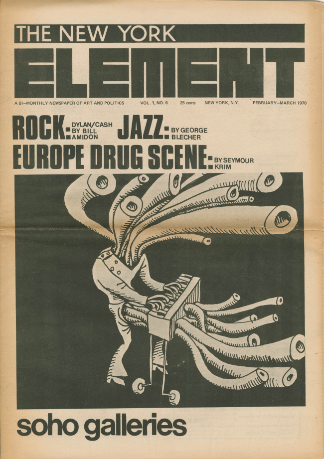 <em>The New York Element</em>, Nueva York, vol. 1, n.º 6, febrero-marzo, 1970, p. 1