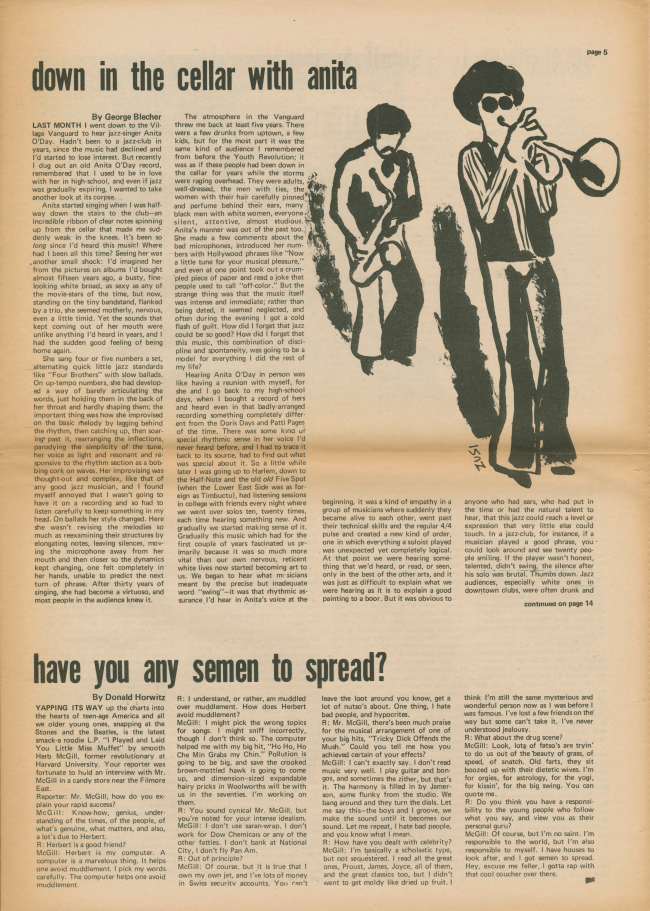 <em>The New York Element</em>, Nueva York, vol. 1, n.º 6, febrero-marzo, 1970, p. 5